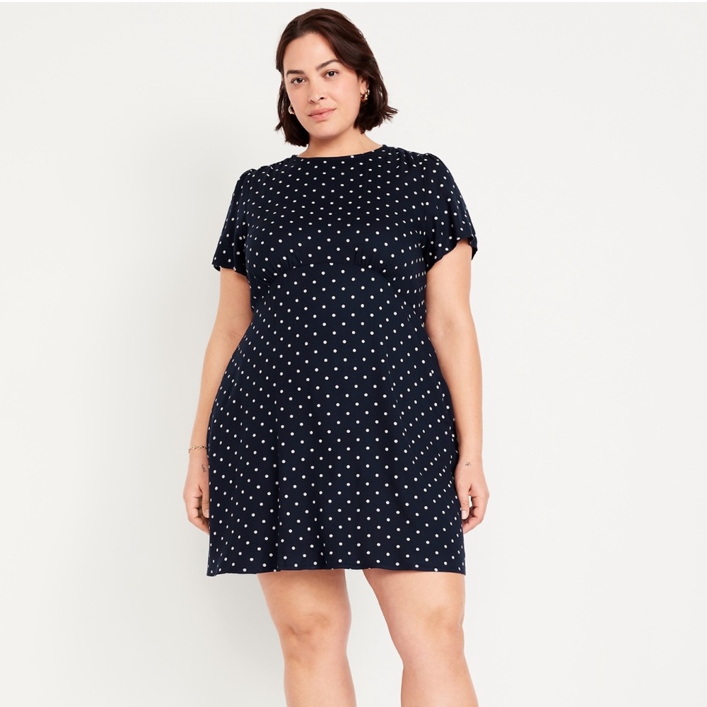 Old Navy Printed Crepe Mini Dress